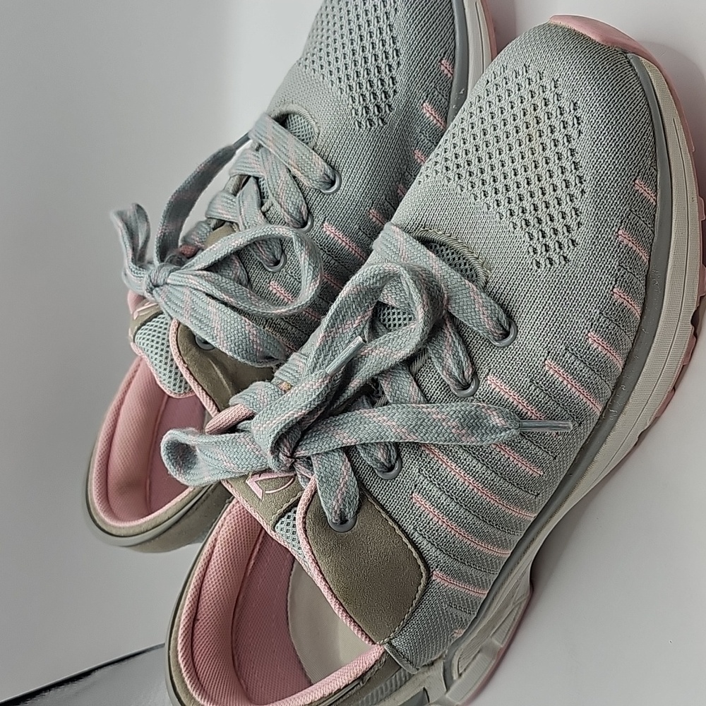 Zeba Walking Shoes Sneakers Womens Size 10 Gray Rose Pink Comfort